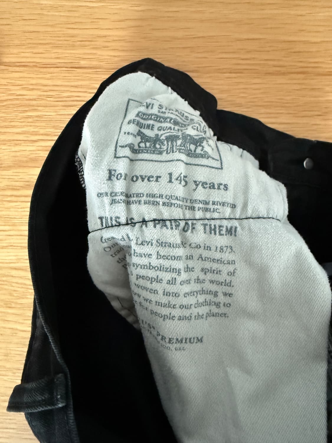 리바이스(Levi's) 프리니엄 블랙 데님 상품이미지7