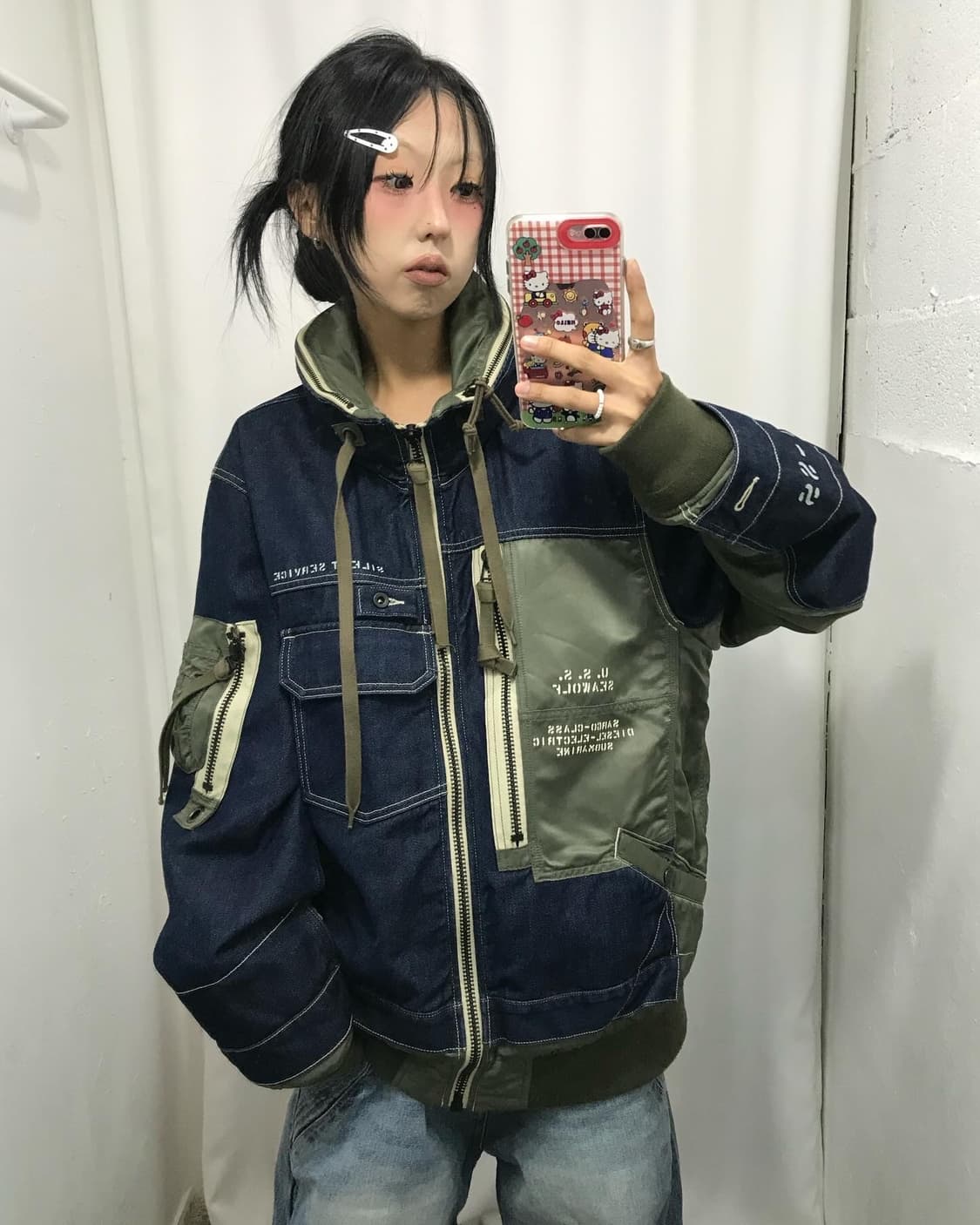 Avirex Type Blue Denim Ma-1 JK 상품이미지6