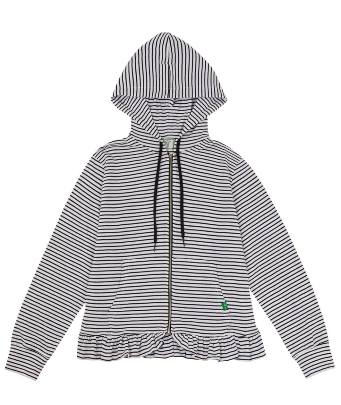 노컨텐츠 스트라이프 프릴 후드집업 아일릿 원희 착용 코이세이오 지초이 상품이미지1