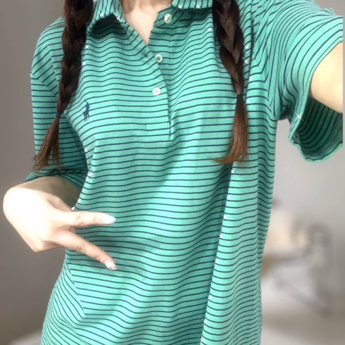 폴로 랄프로렌 새상품 스트라이프 피케티 상품이미지1