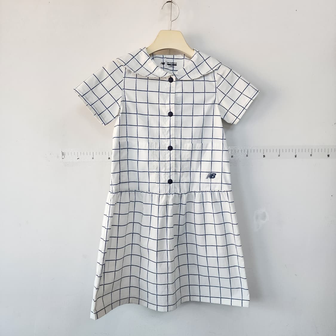 뉴발란스 아동 체크 반팔 원피스 상품이미지1
