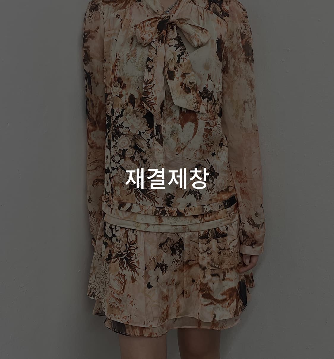 오리엔탈 실크 로즈 원피스 상품이미지1