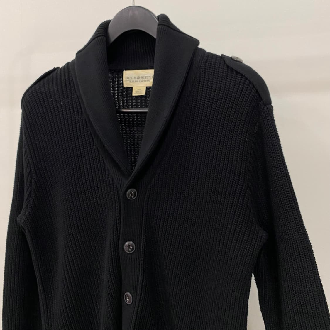 데님앤서플라이 랄프로렌 숄카라 견장 포켓 가디건 상품이미지3