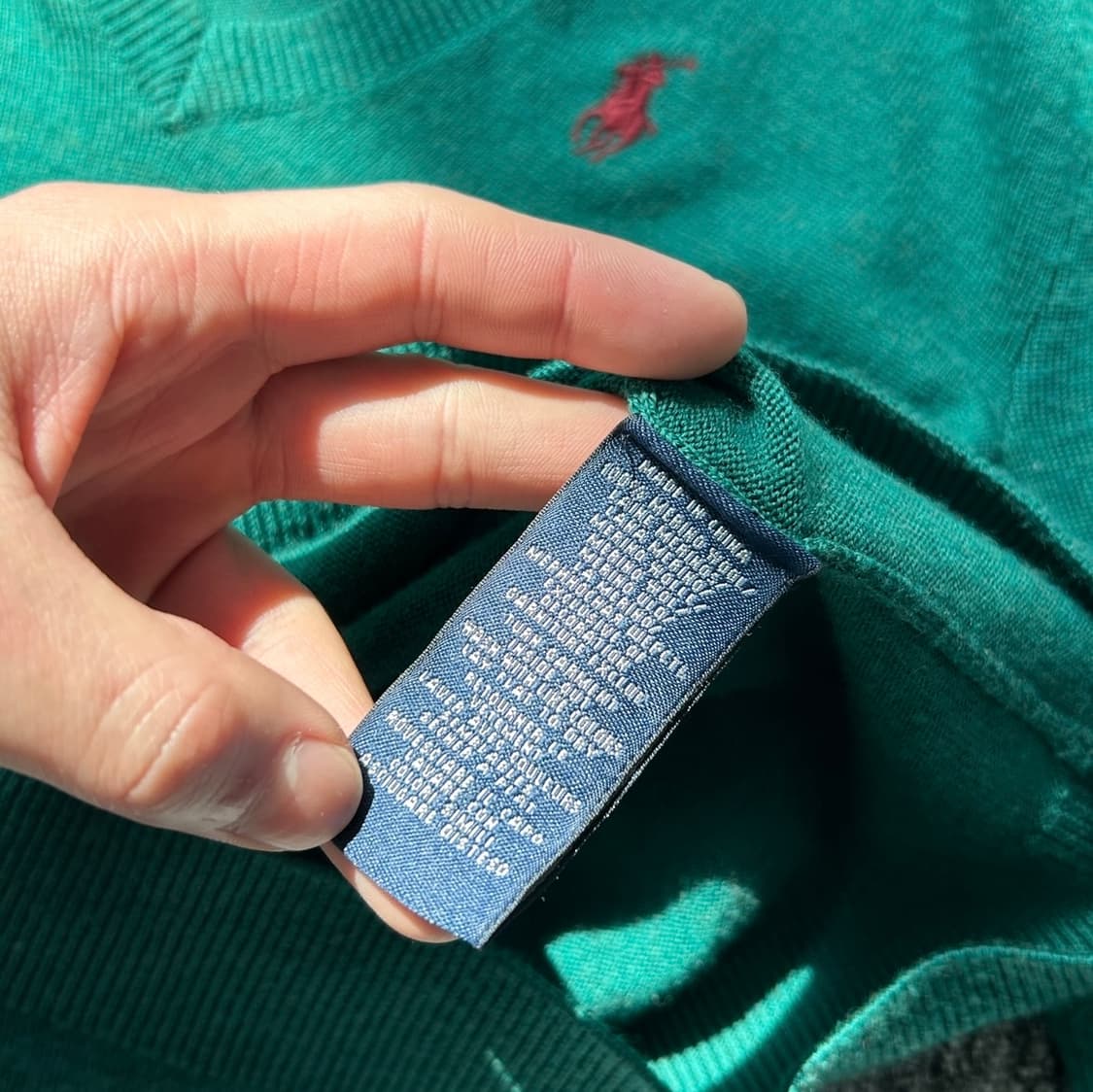 랄프로렌 스포츠 그림 메리노울 브이넥 니트  상품이미지8