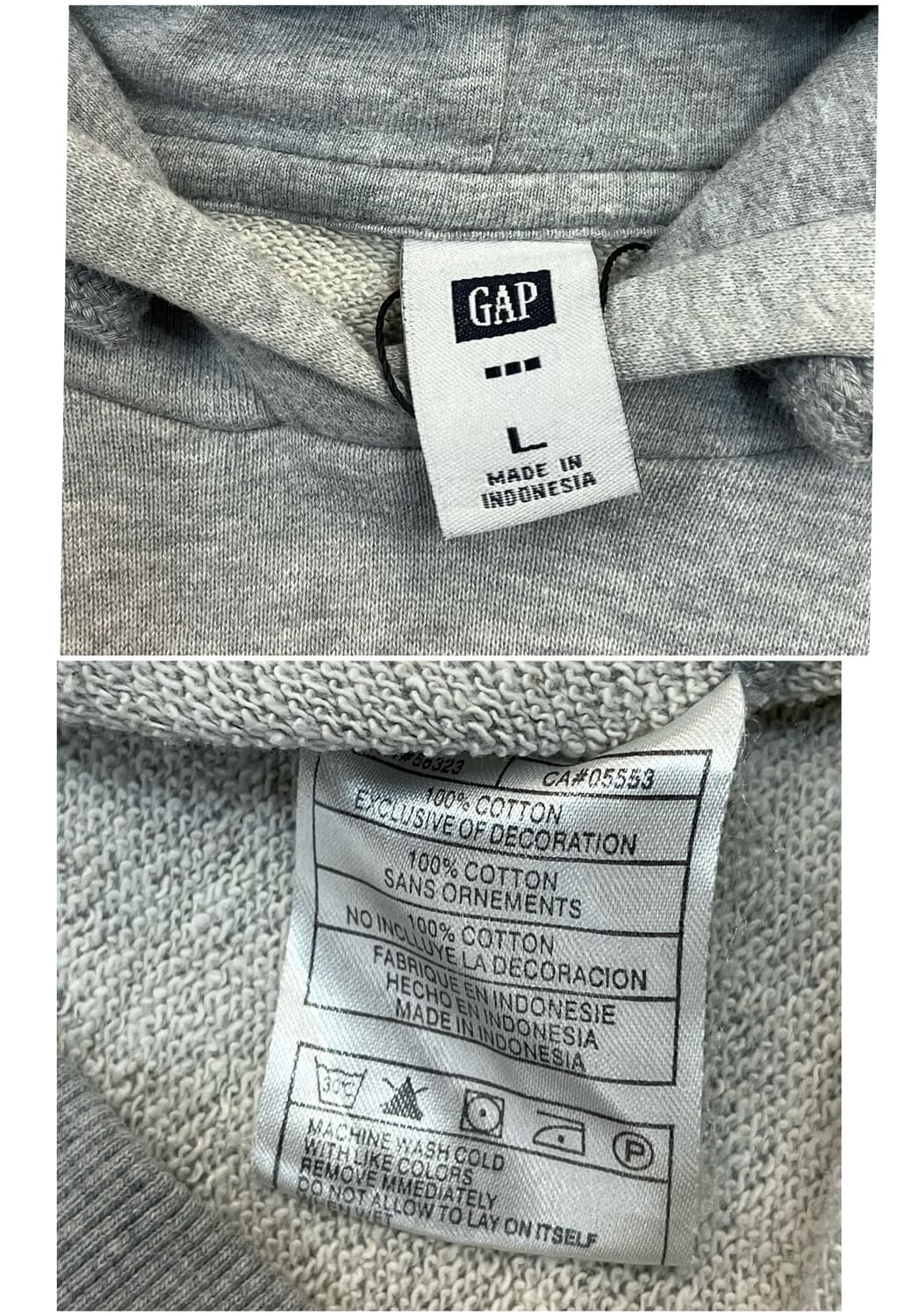 갭 후드티 그레이 L #csz2584 상품이미지4