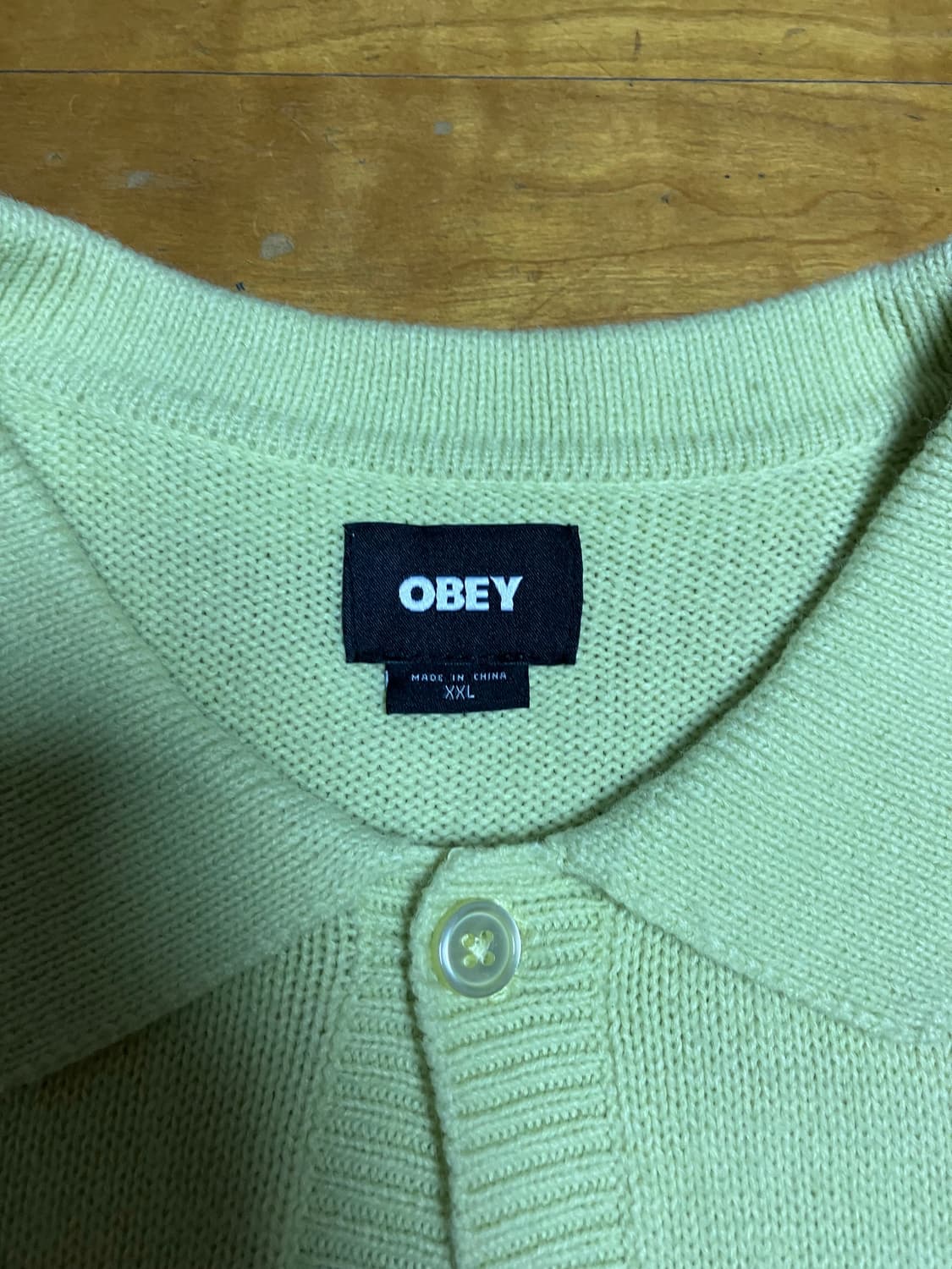 아이앱x오베이 가디건 옐로우 xxl 상품이미지3