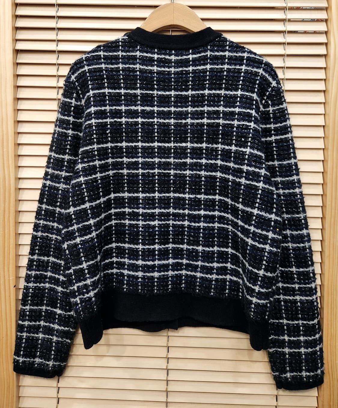 쉬즈미스 트위드금장 체크 가디건니트 상품이미지4