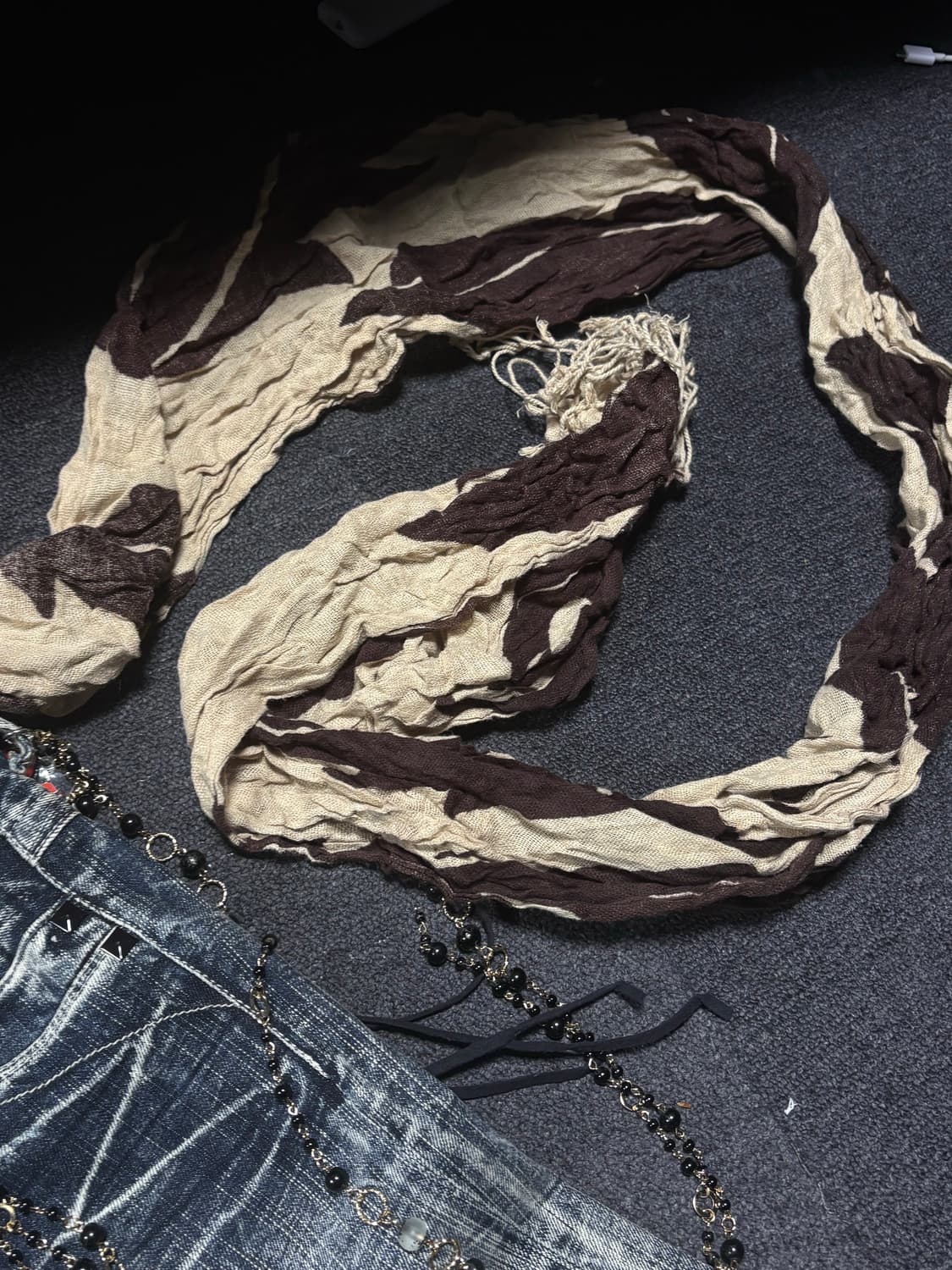Vintage Punk pattern Scarf 상품이미지3