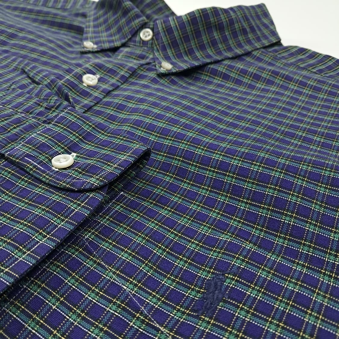 CL256 2XL 폴로 90s 코튼 빅셔츠 타탄체크 셔츠 남방 상품이미지4