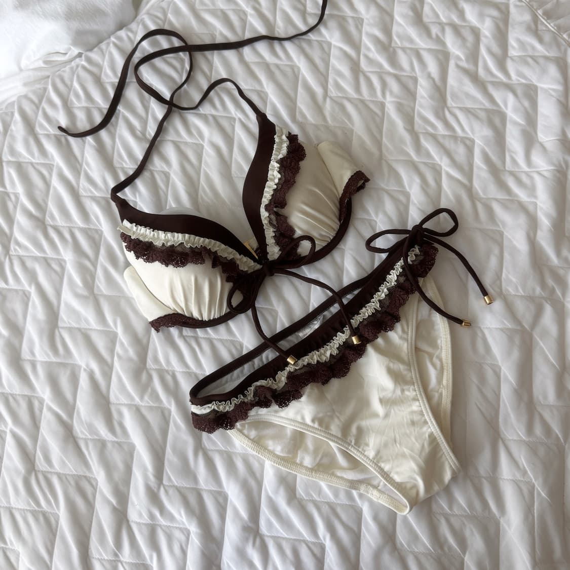 브라운 비키니 빈티지 라떼갸루 상품이미지2