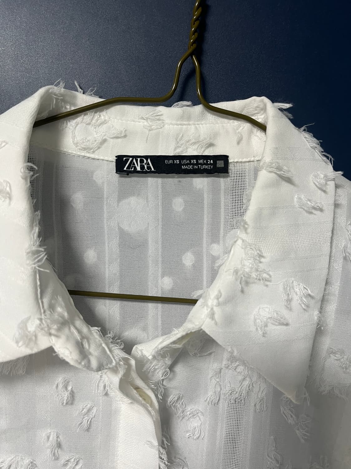 자라 zara 수술 디테일 화이트 셔츠 xs 상품이미지2
