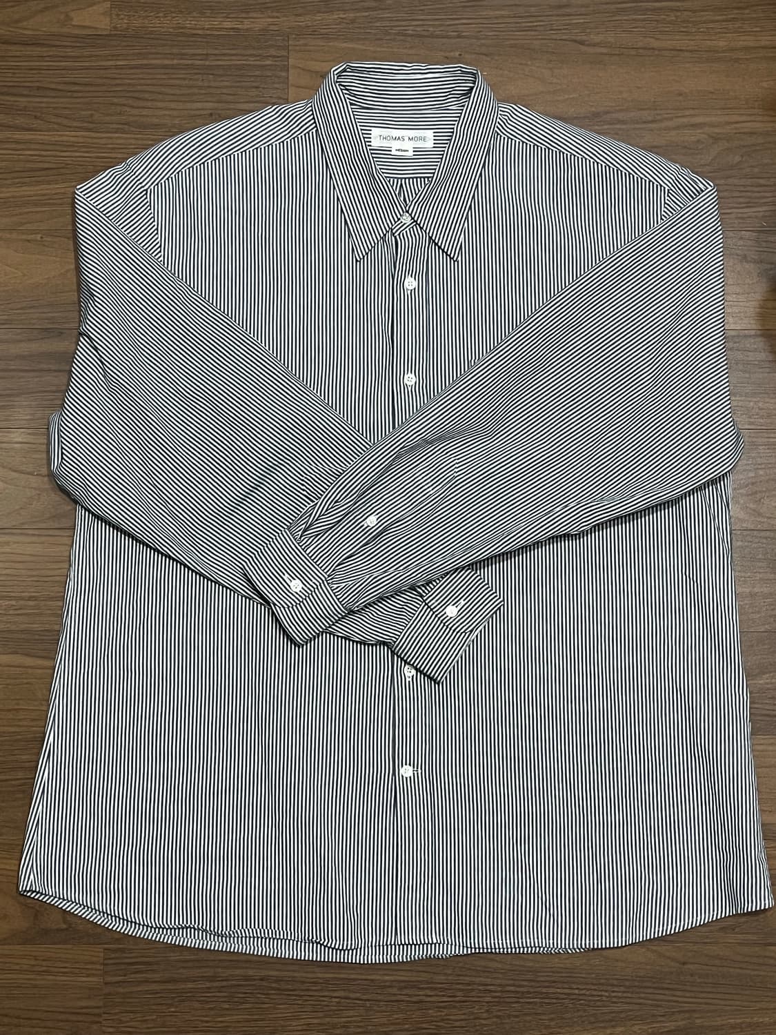 토마스모어 프렌치 스트라이프 셔츠 네이비 M 상품이미지2
