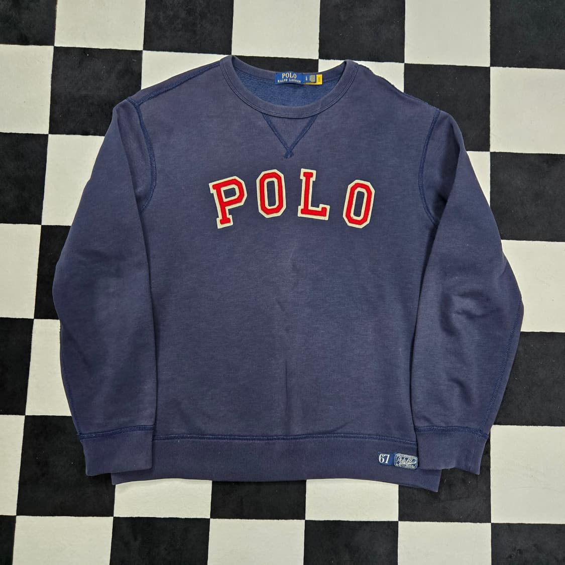 L 폴로랄프로렌 아치 스펠아웃 스웻셔츠 피그먼트 네이비 상품이미지1