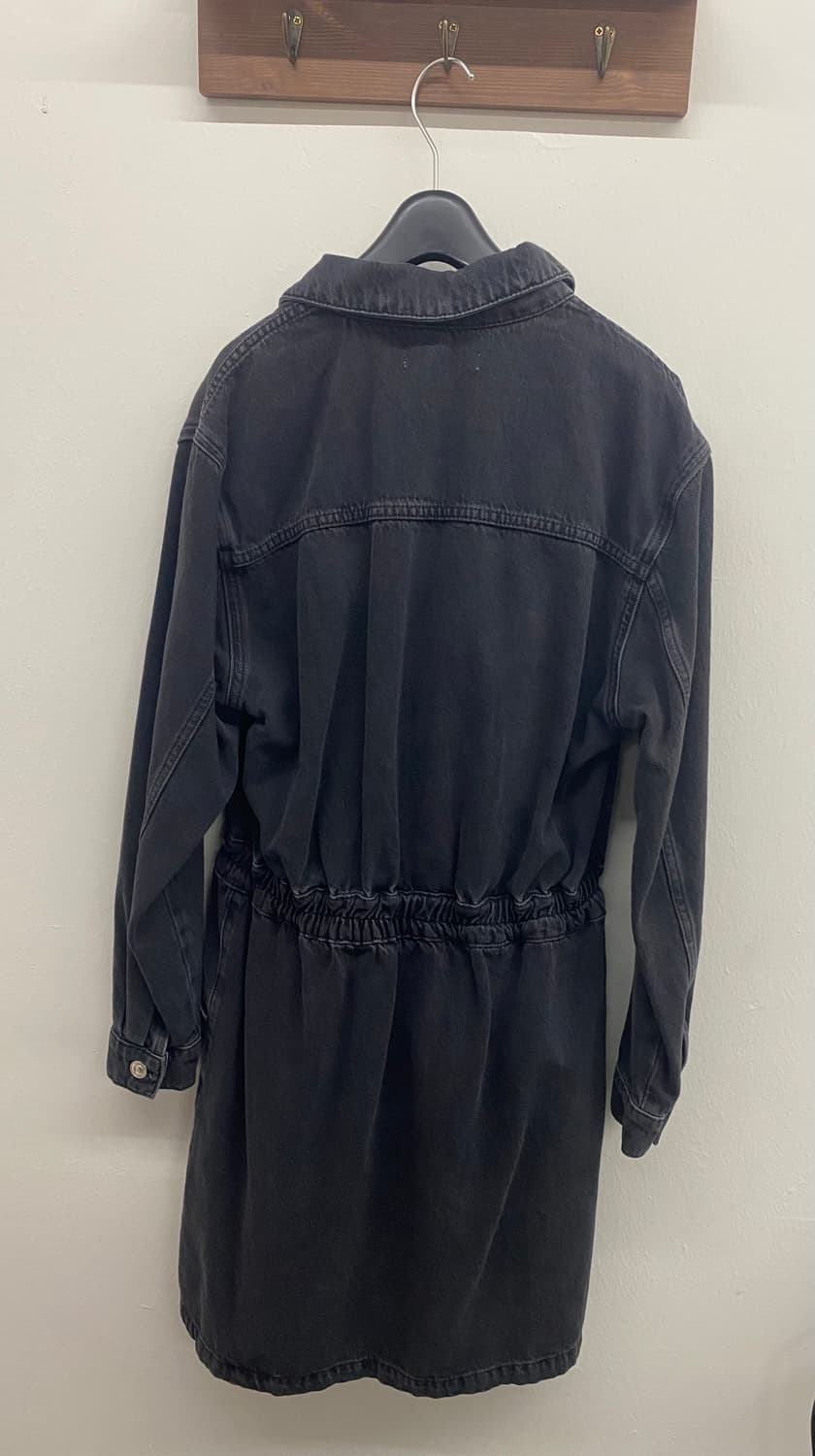 [택달린새제품] 망고MNG 데님 셔츠 원피스 블랙 M 상품이미지2