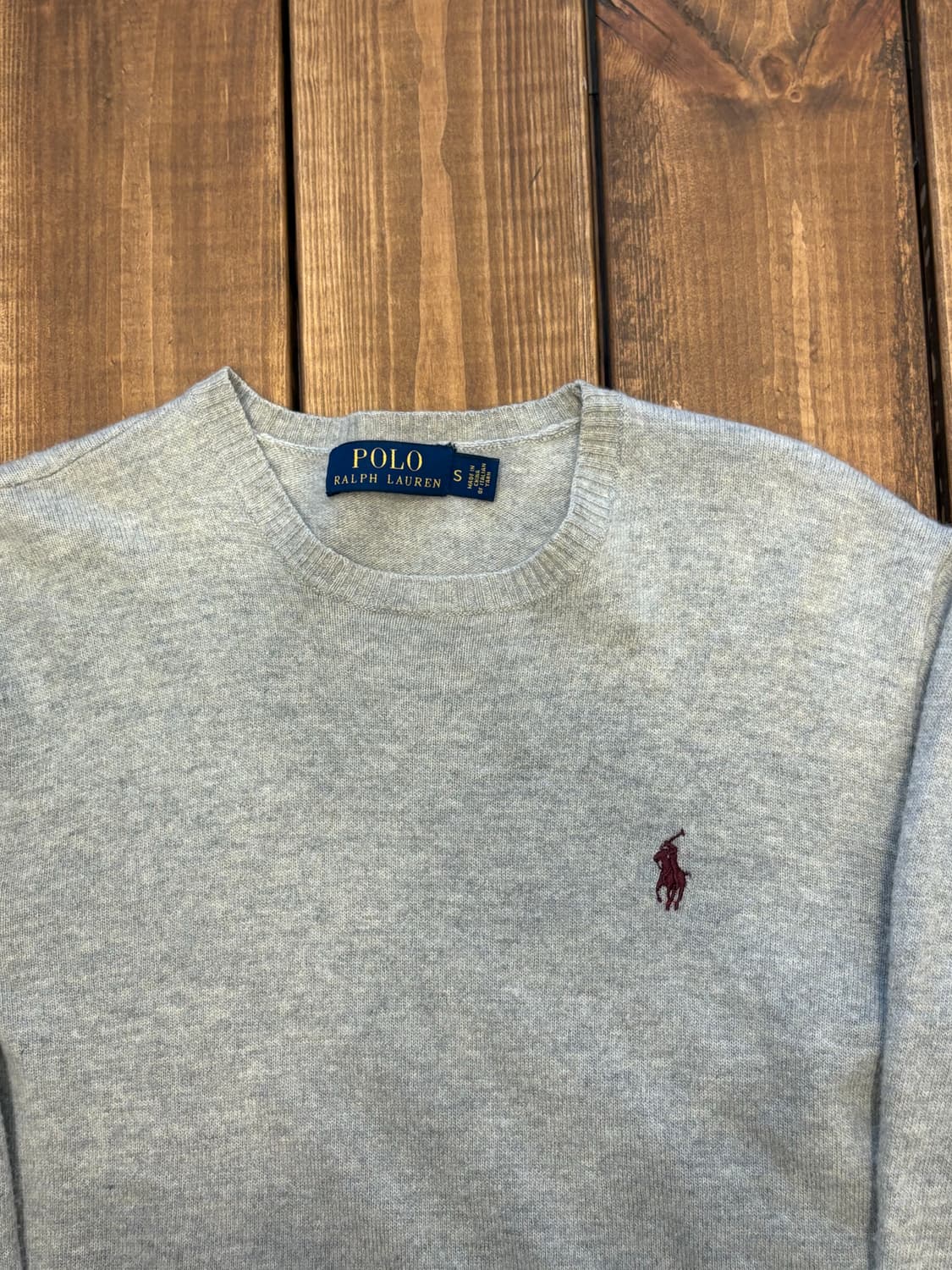 폴로 그레이 코튼 니트 상품이미지6