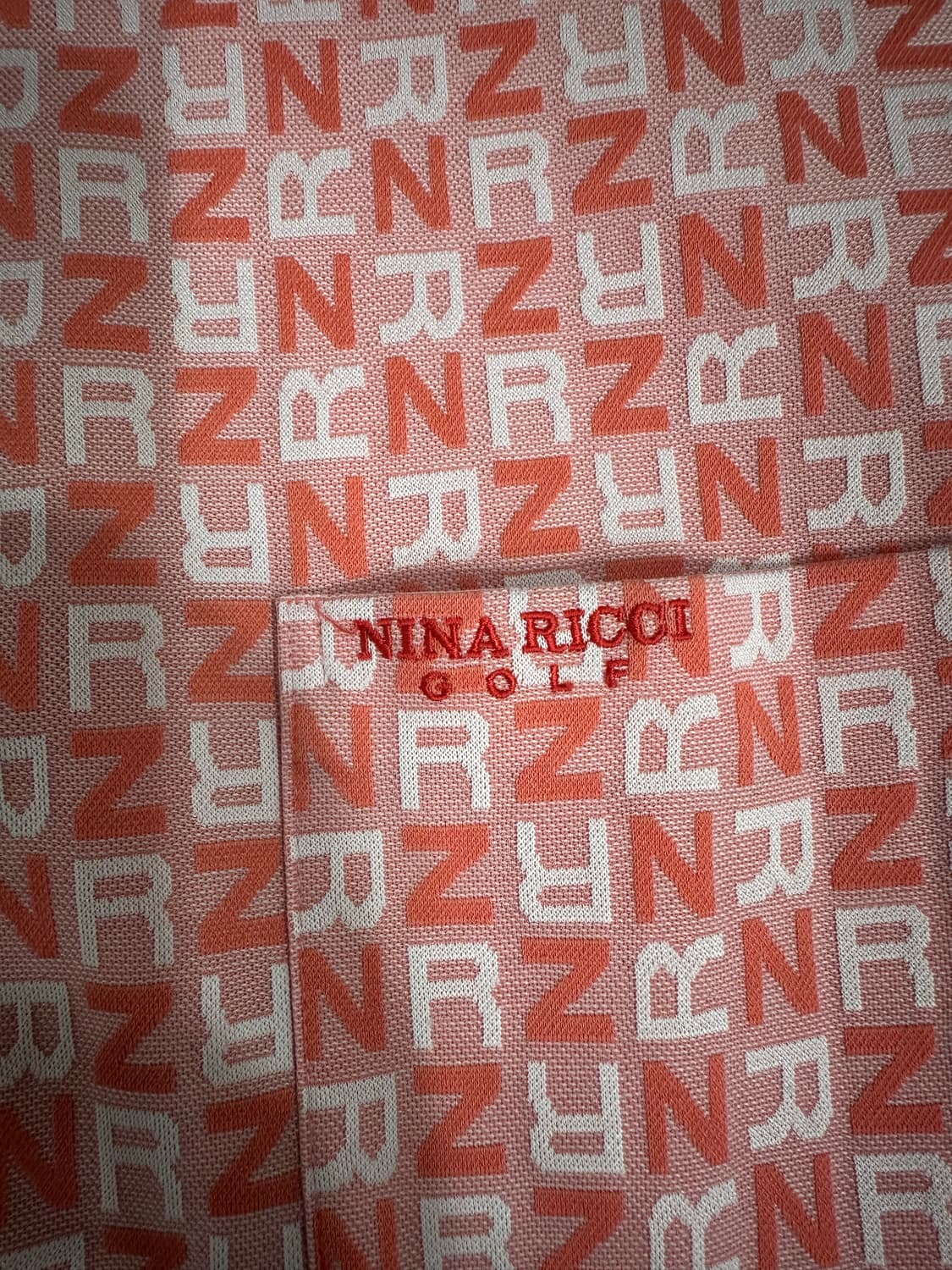 NINA RICCI GOLF 로고패턴 카라티 M 새제품 상품이미지3