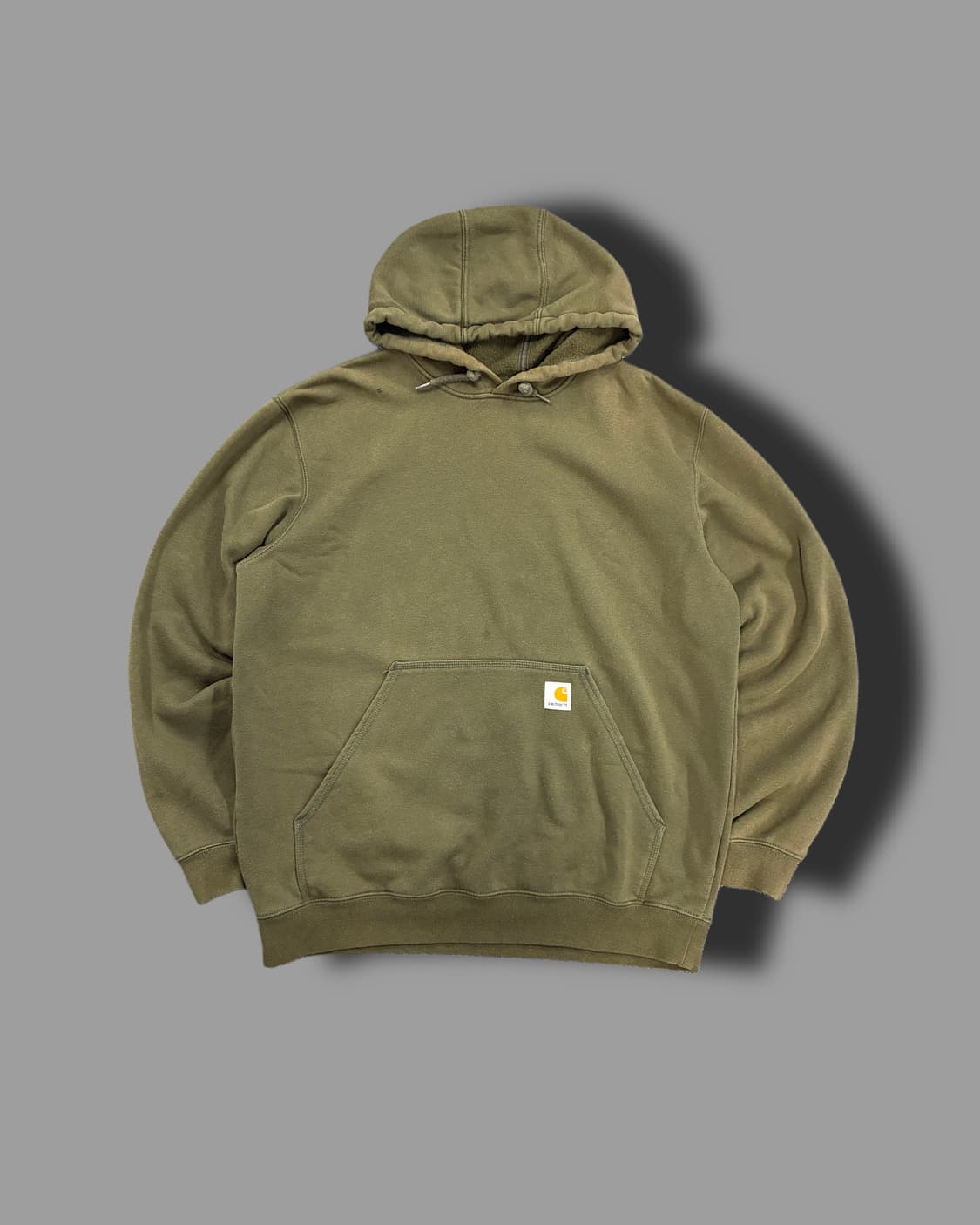 칼하트 올리브 그린 패치로고 후드티 L 상품이미지4