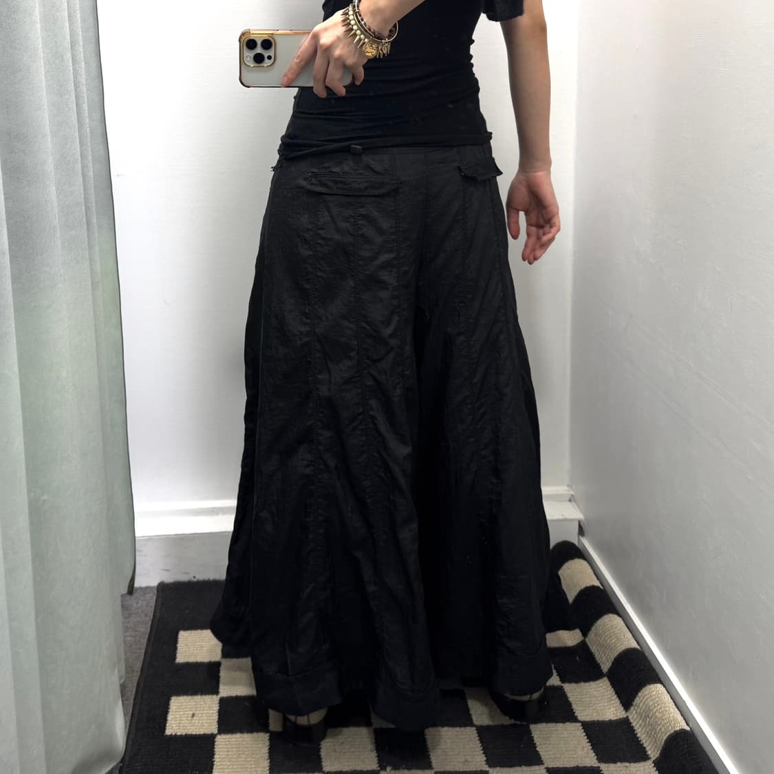 블랙 레이스 스커트팬츠 상품이미지2