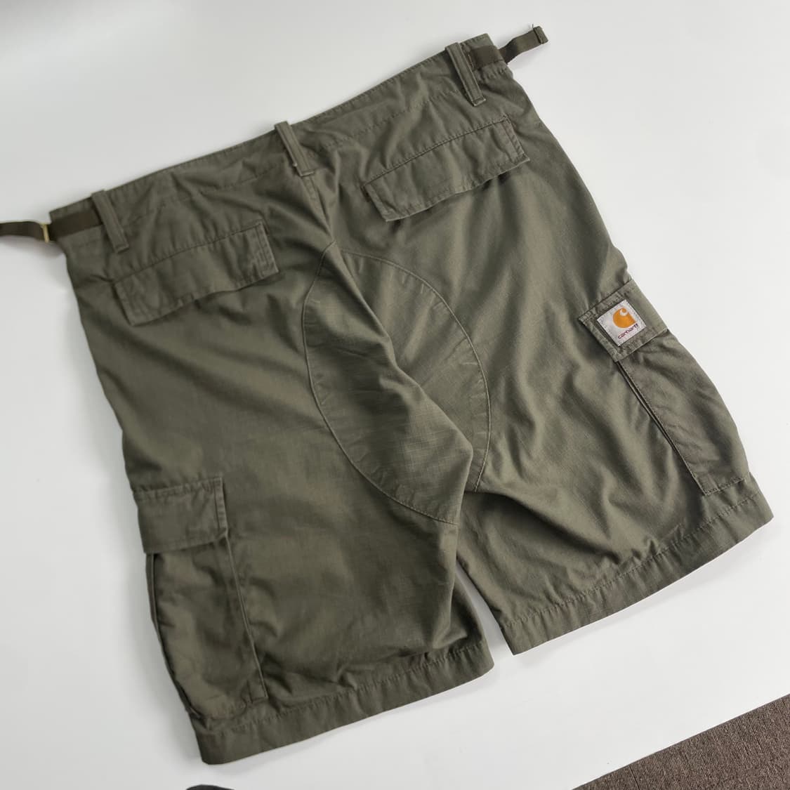 Carhartt 칼하트 카펜더 카키 카고 숏츠 상품이미지4