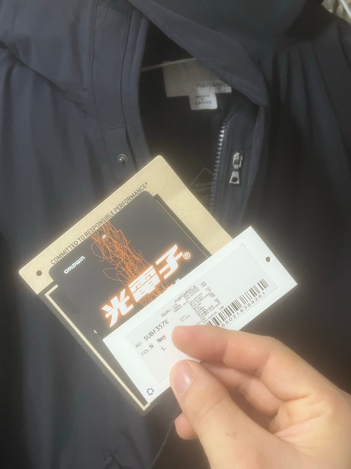 나나미카 고어텍스 다운자켓 네이비 L 상품이미지3