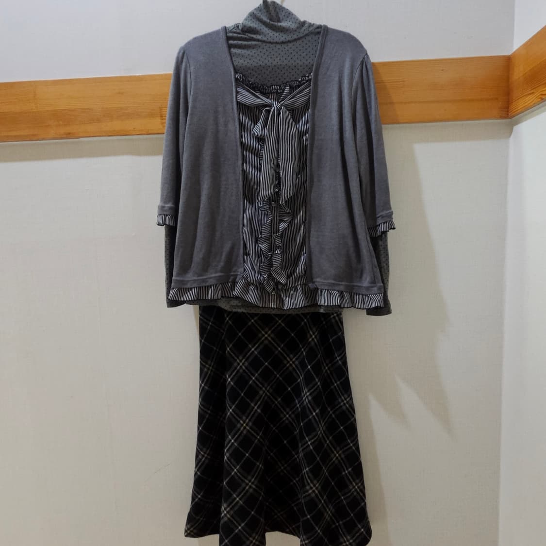 일본 빈티지 무채색 모리걸 코디셋 양도 상품이미지1