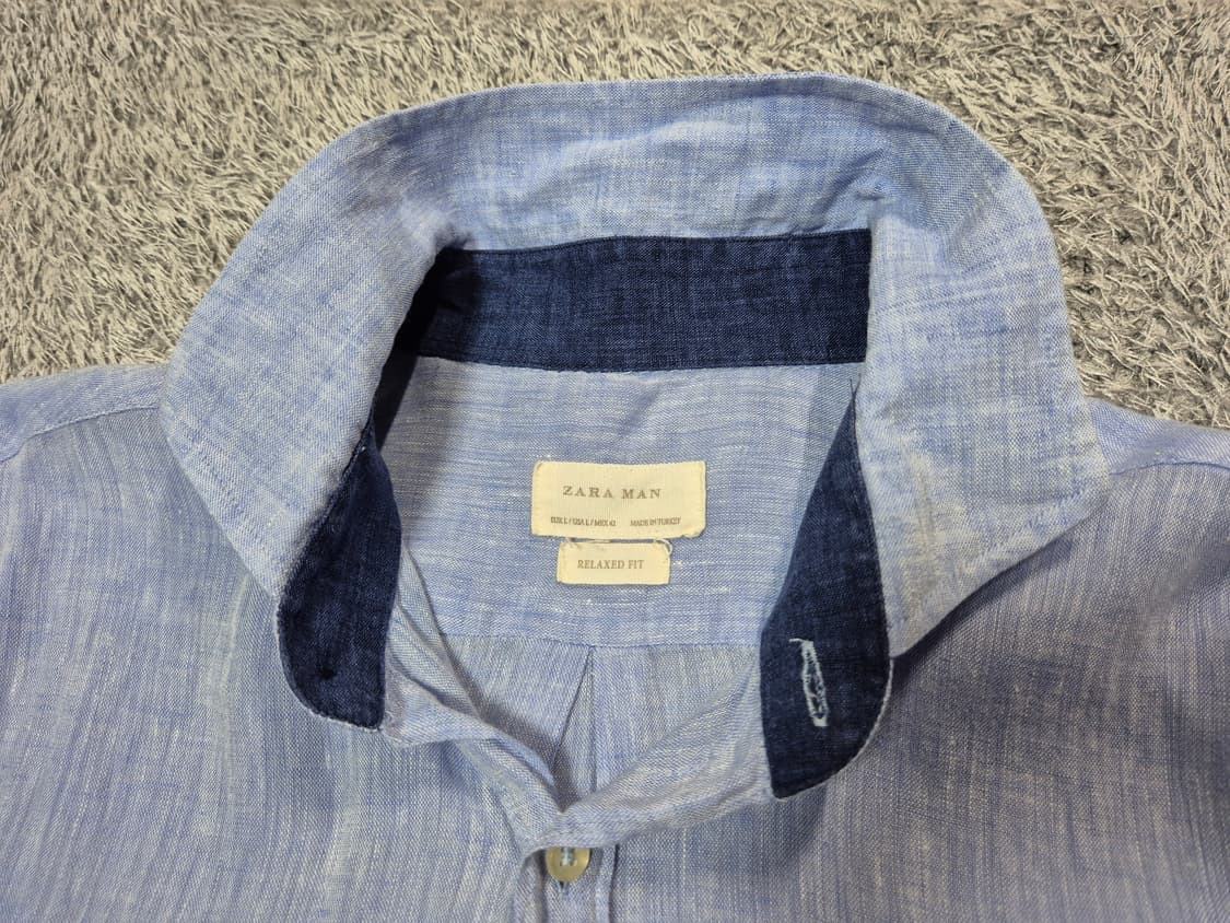 ZARA자라 남성 린넨 셔츠 L 상품이미지7