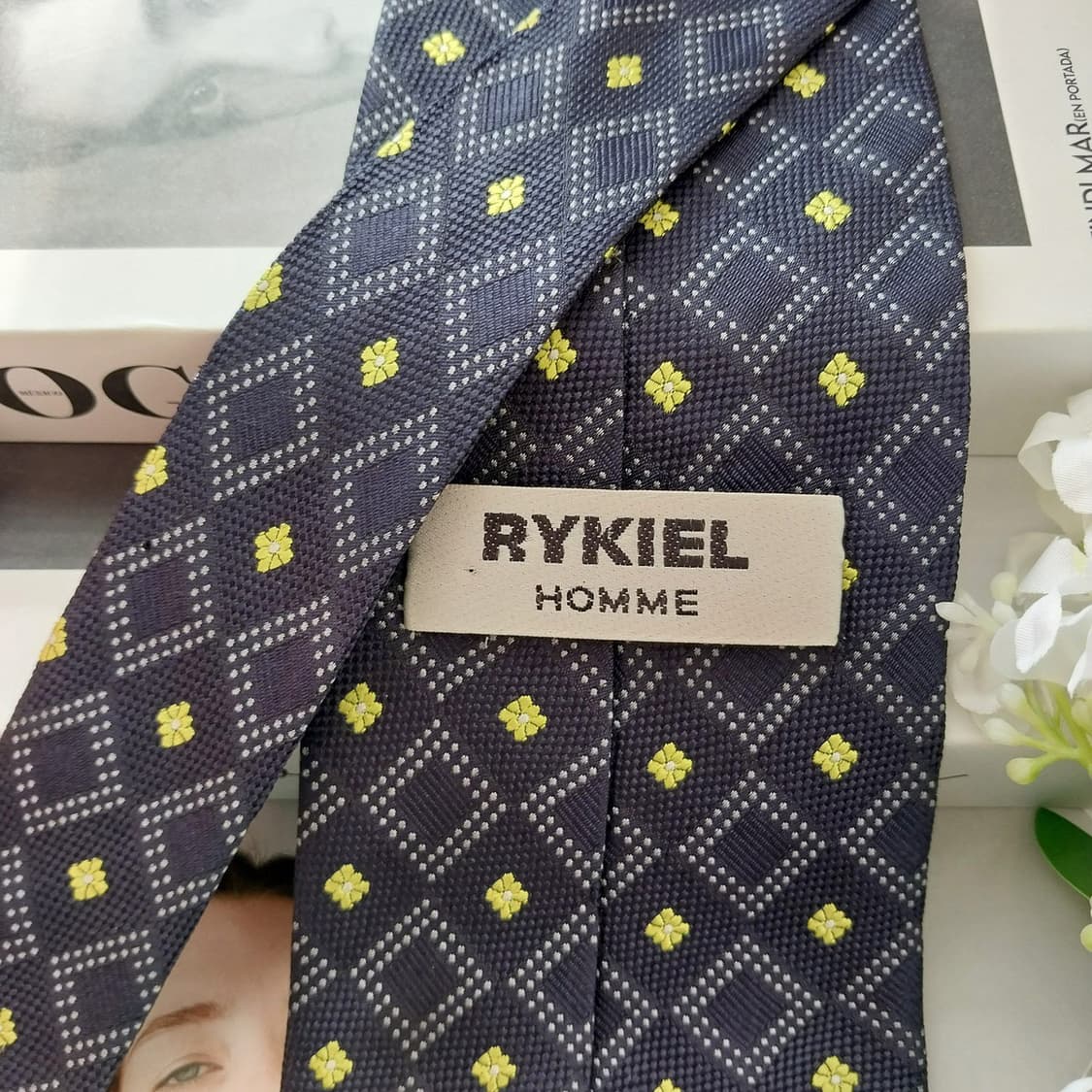 소니아 리키엘 실크 미니 지오메트릭 넥타이 10cm A+등급 K1598
 상품이미지5