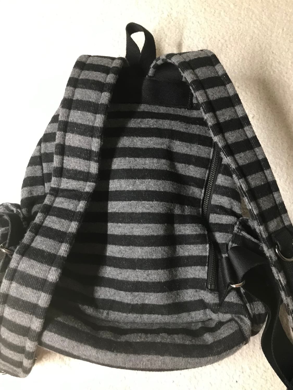 텐스댄스 파히섬 울 스트라이프 백팩 블랙 상품이미지3