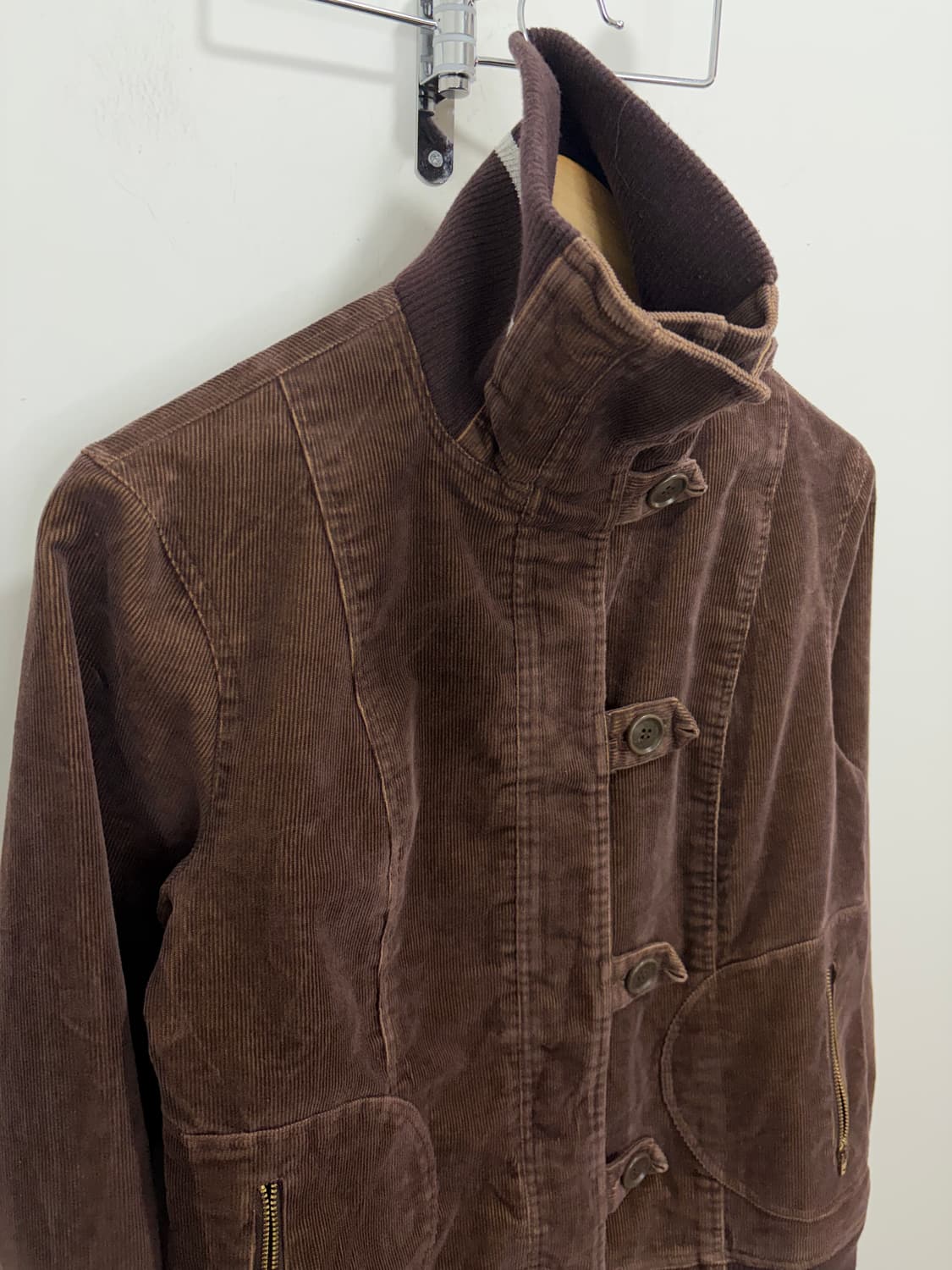 Enrico Coveri 브라운 코듀로이 단추 집업 자켓 상품이미지7