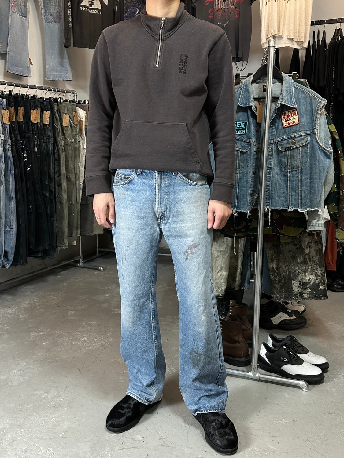 80's USA Made 빈티지 리바이스 517 오렌지탭 부츠컷 상품이미지4