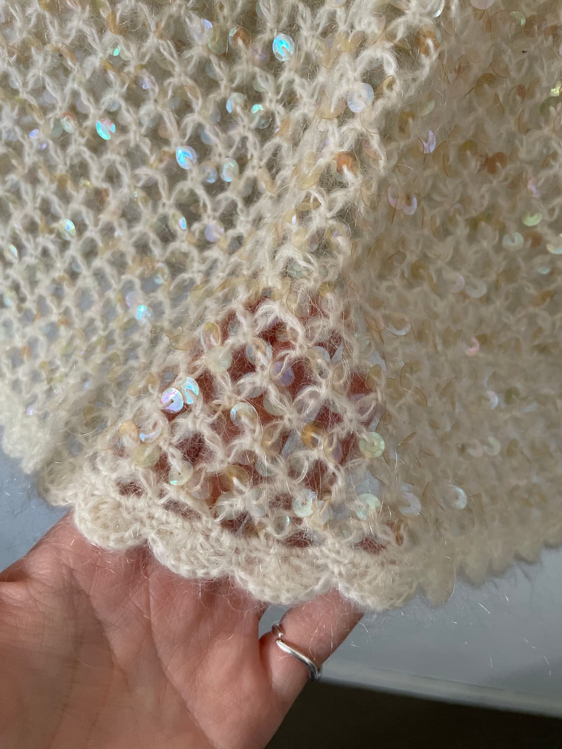 vintage spangle crochet knit 상품이미지6