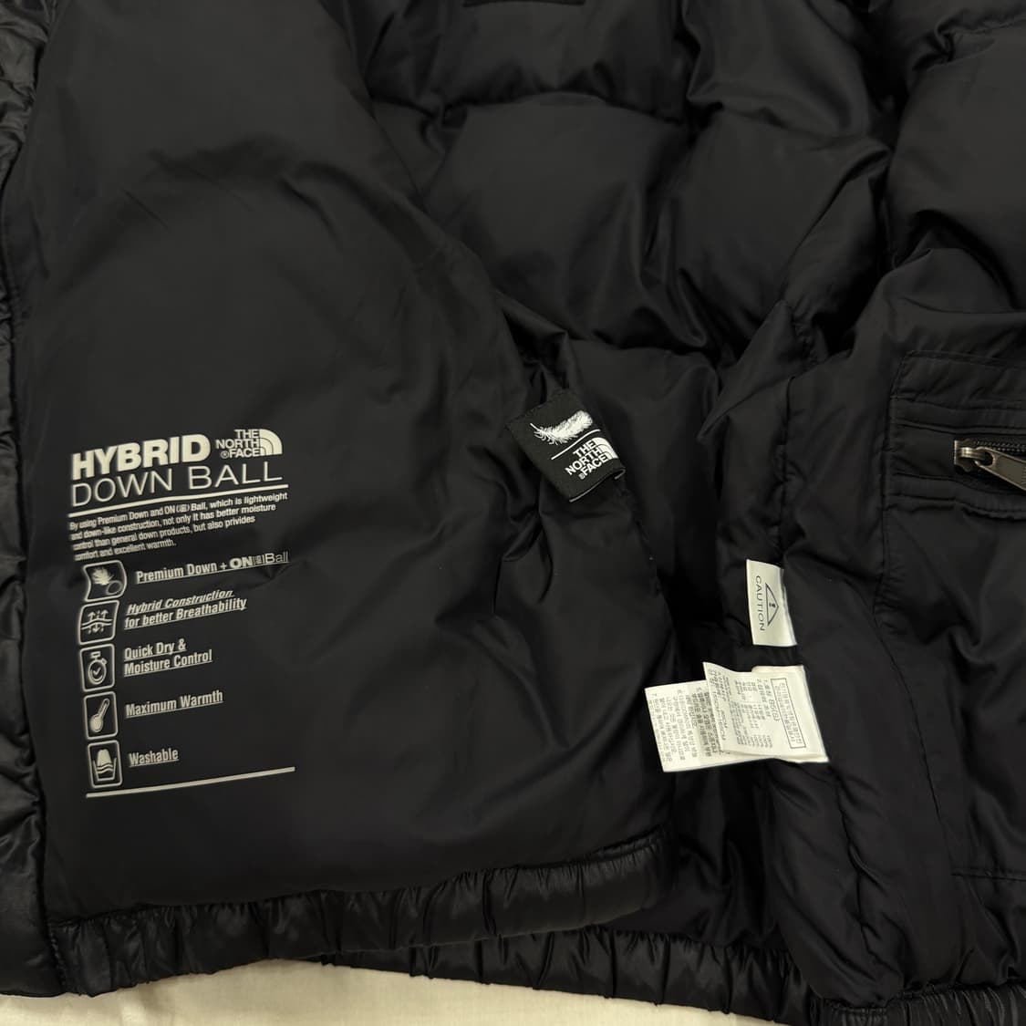 노스페이스 우먼스 하이브리드 다운볼 자켓 패딩 블랙 XS 85 상품이미지6