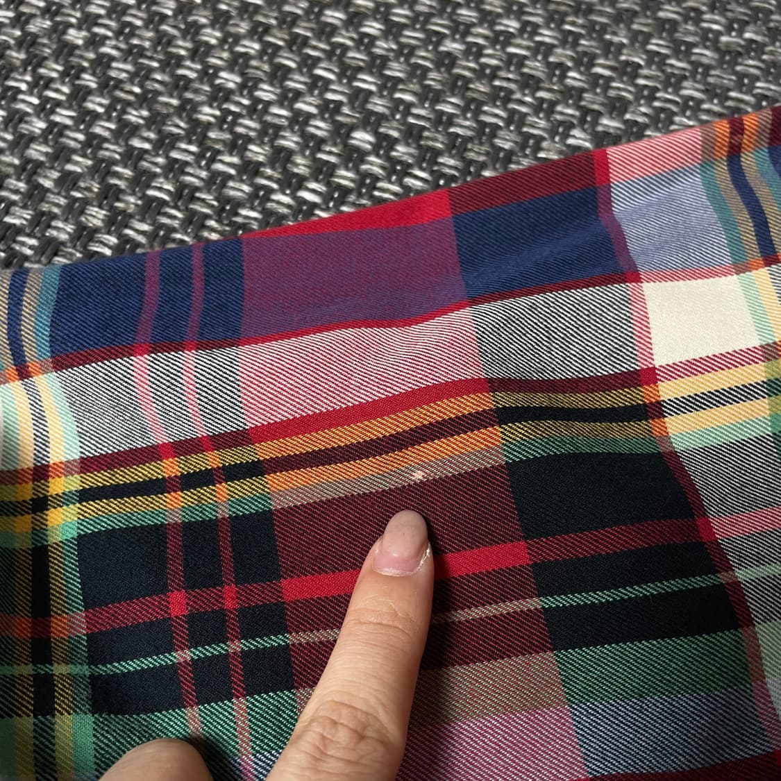 폴로랄프로렌 레드 그린 네이비 멀티 배색 체크 긴팔 셔츠 XL 상품이미지6