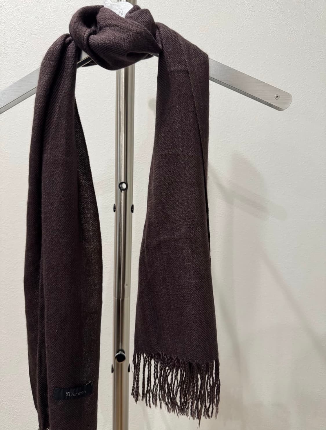 Yohji Yamamoto 00's 울 캐시미어 브라운 머플러 상품이미지2