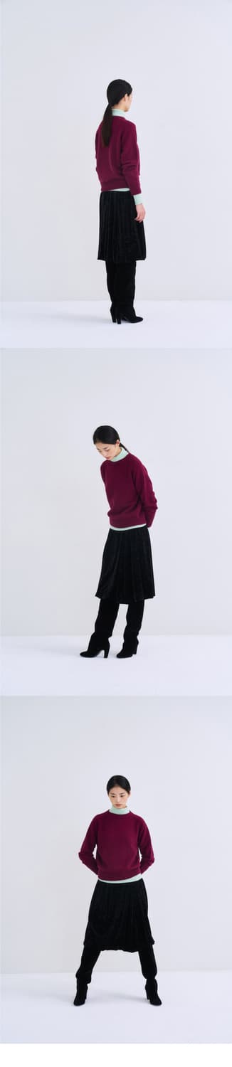 포코포스카  볼륨 스커트 벨벳 상품이미지2