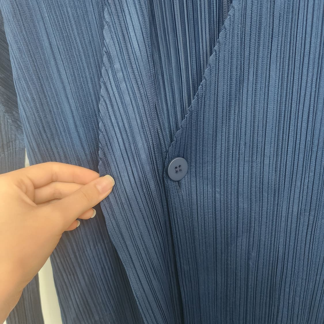 플리츠플리즈 롱 원피스 블루 상품이미지3