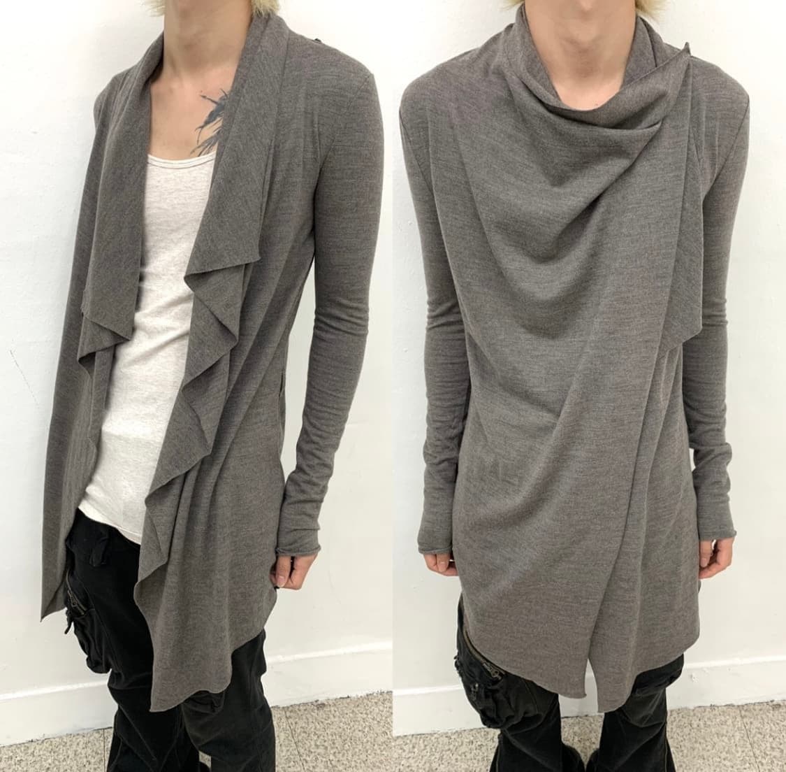 Helmut Lang draped wool cardigan 상품이미지1