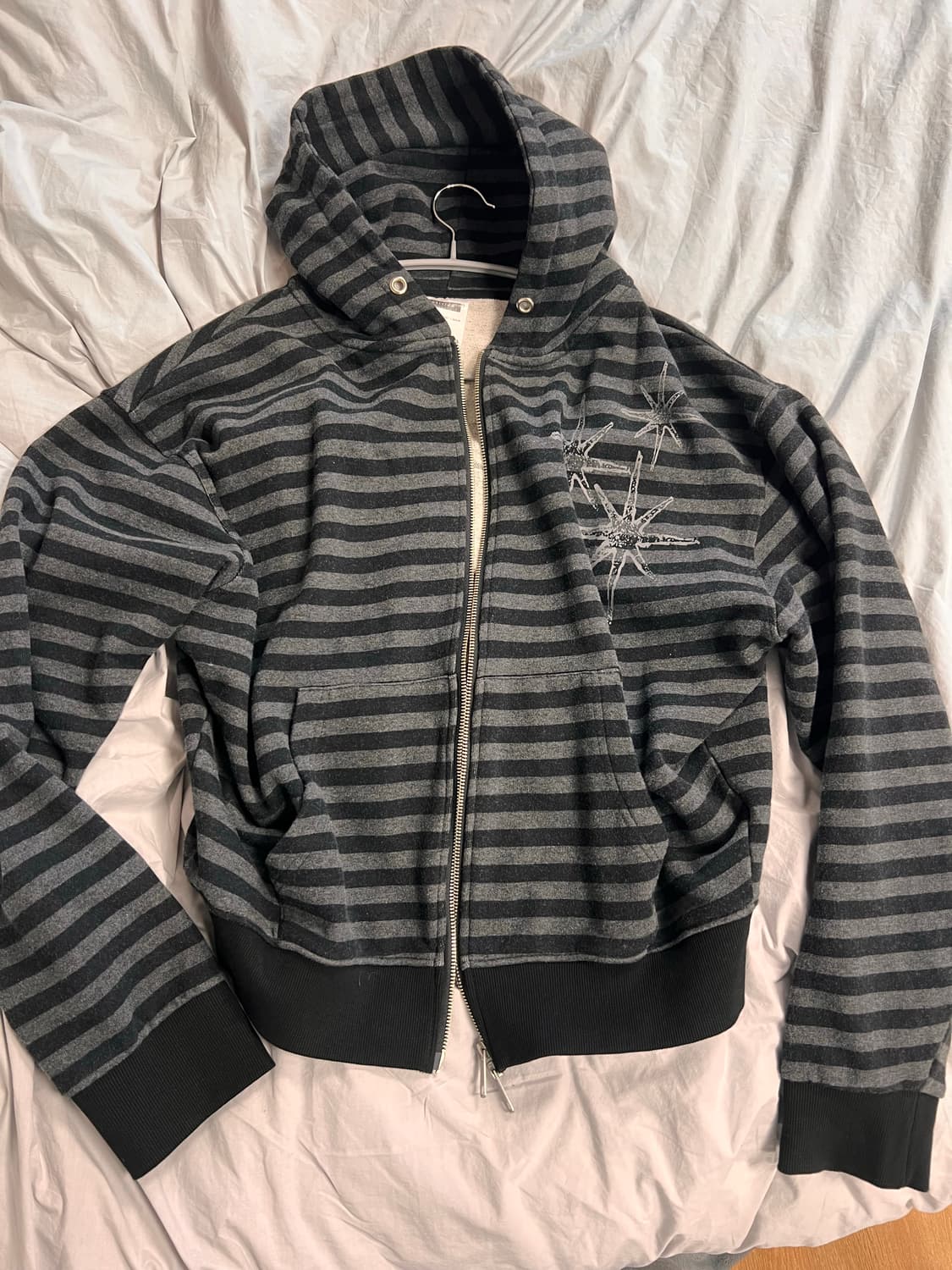 [언타이틀서울] 언타이틀 스테리나잇 스트라이프 후드집업 상품이미지2