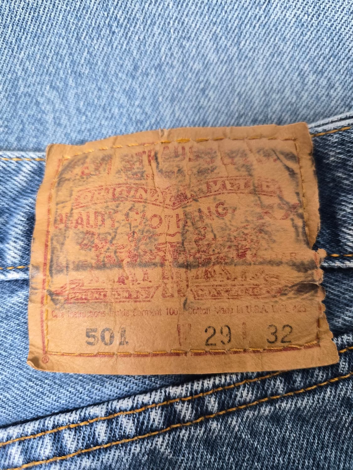 리바이스Levis 90s 501 스트레이트 연청 29사이즈 P-223 상품이미지3