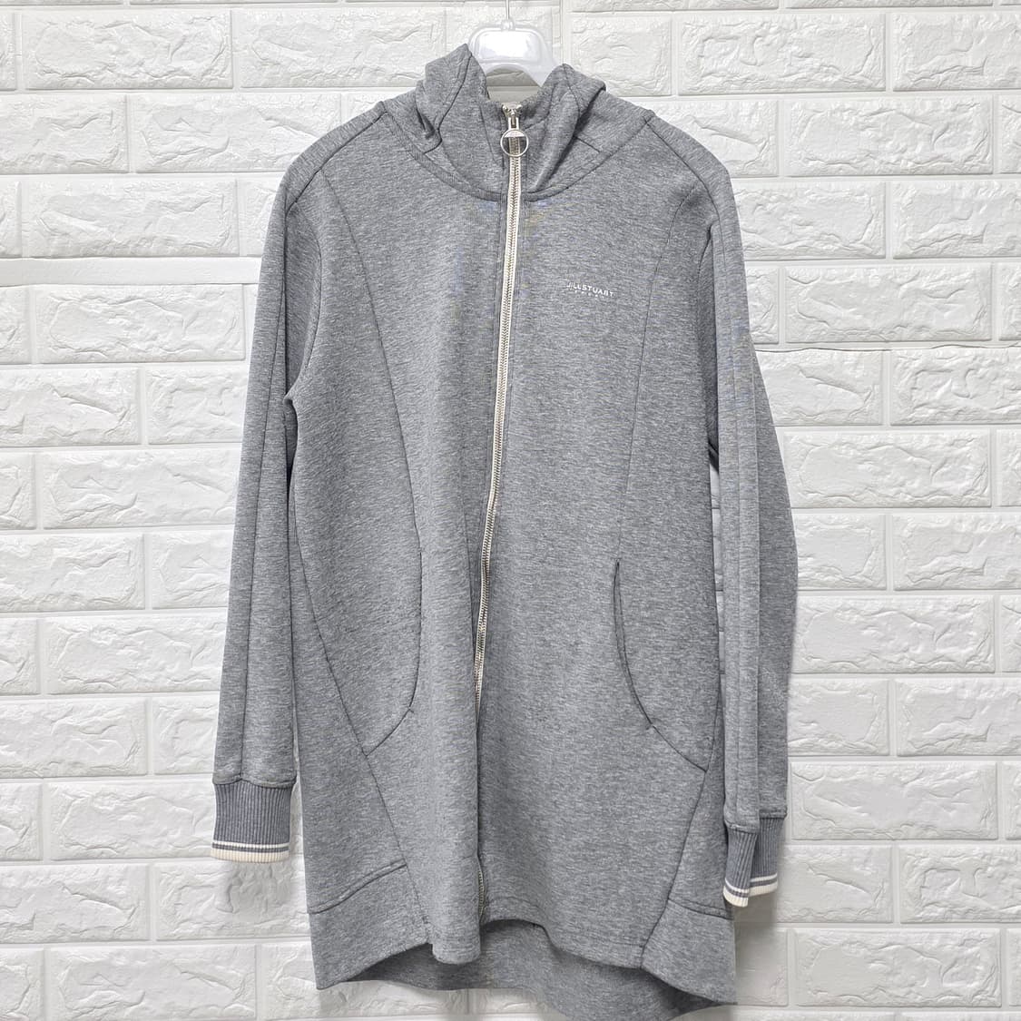 택포_ 질스튜어트 회색 롱 후드 집업 M 상품이미지1