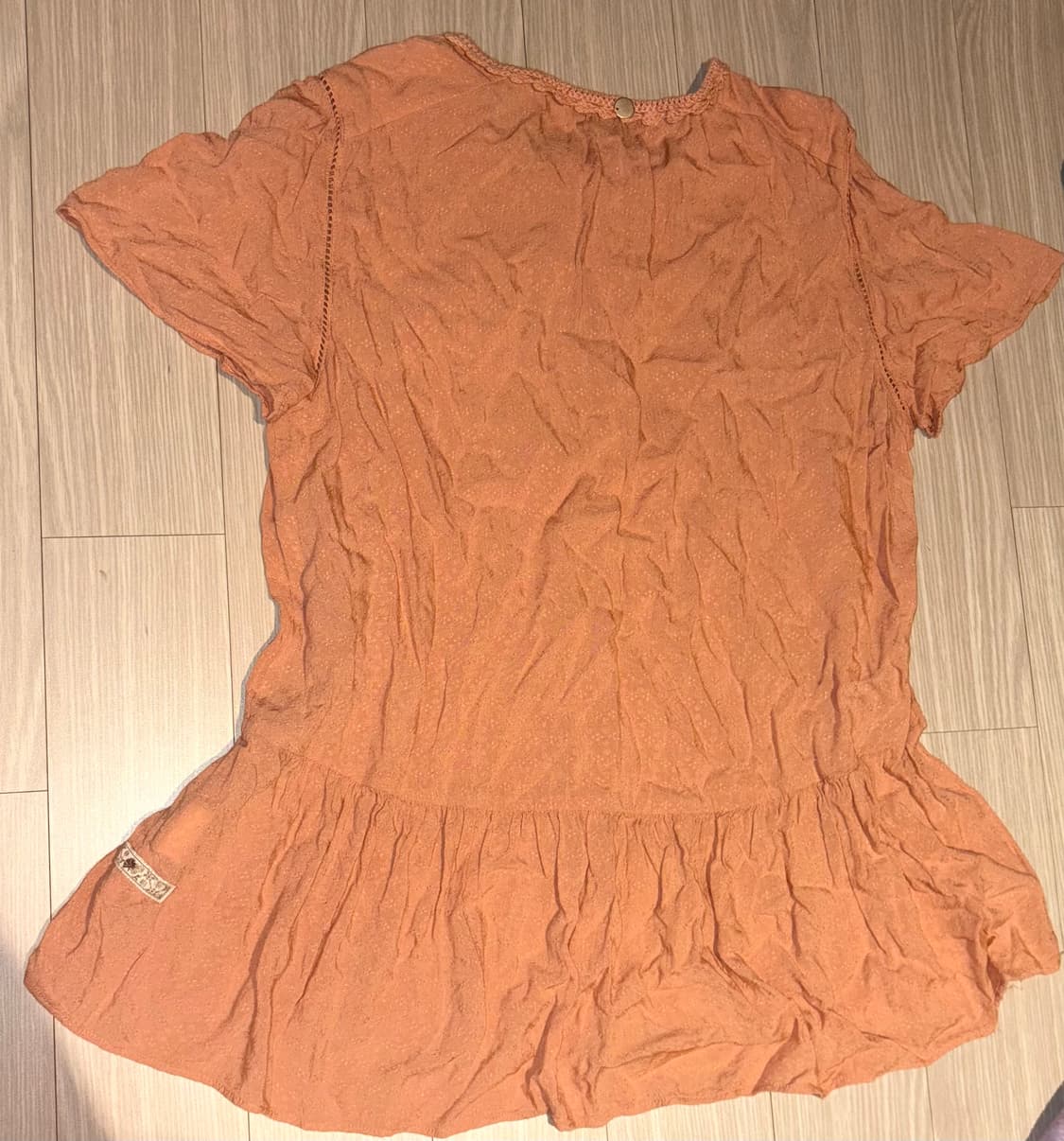 모리걸 히피 오렌지 반팔 블라우스 일본 빈티지 y2k 하구미아오이유우 상품이미지1