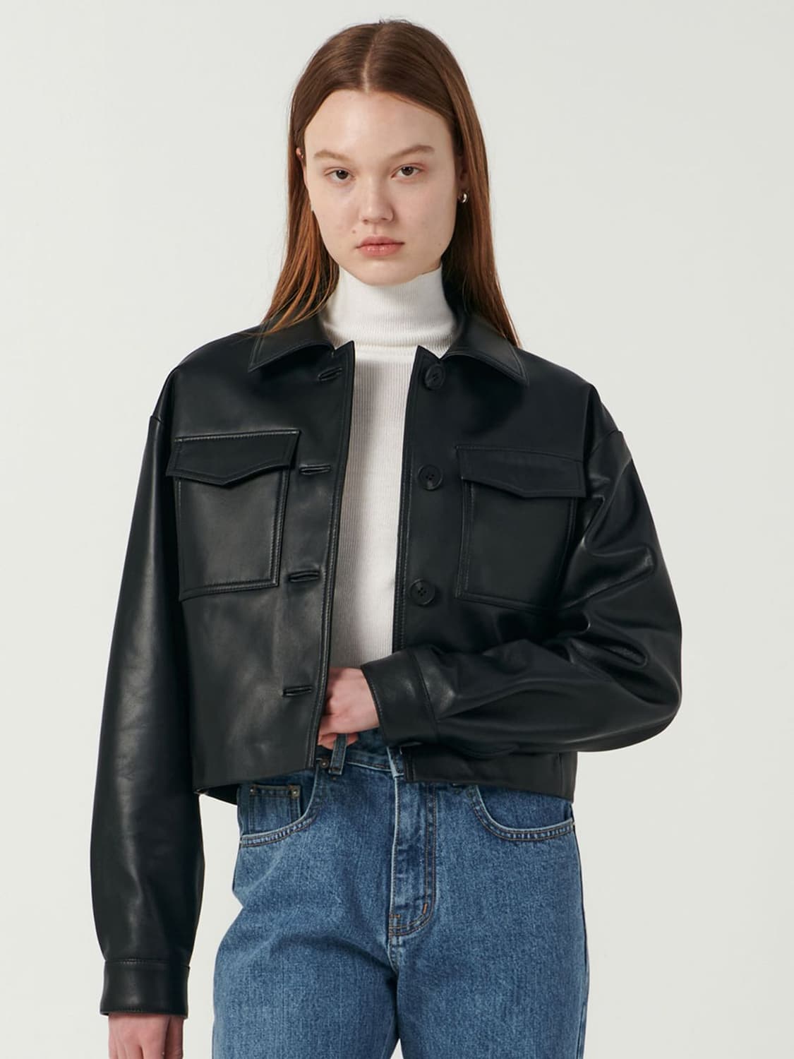 메종드 스페로네 램스킨 100% 가죽자켓 F사이즈 상품이미지10