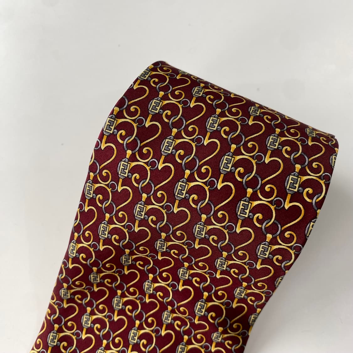 펜디 (FENDI) FF모노그램 명품 정품 넥타이 상품이미지4