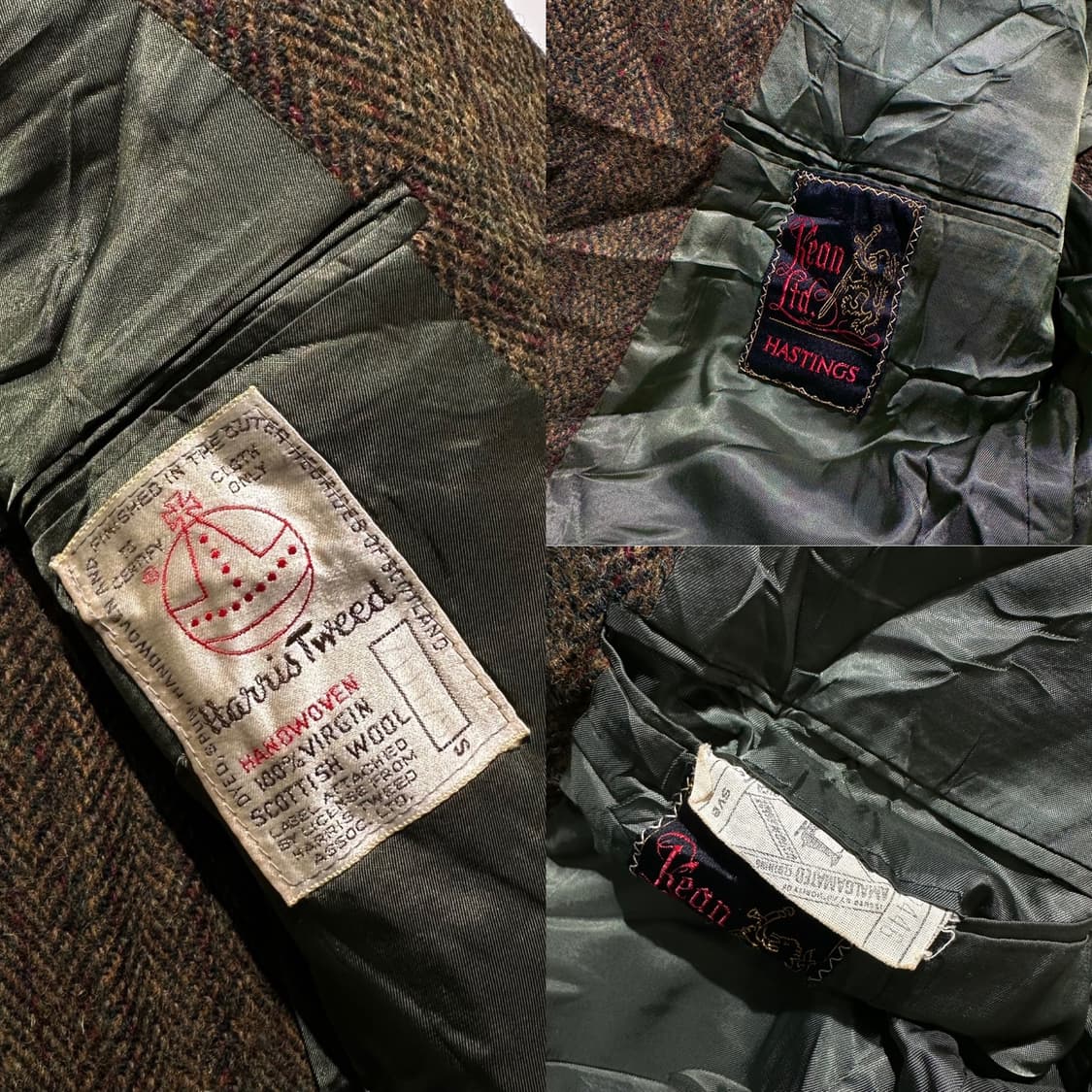 해리스 트위드 헤링본 체크 싱글 2B 블레이저 자켓 상품이미지9