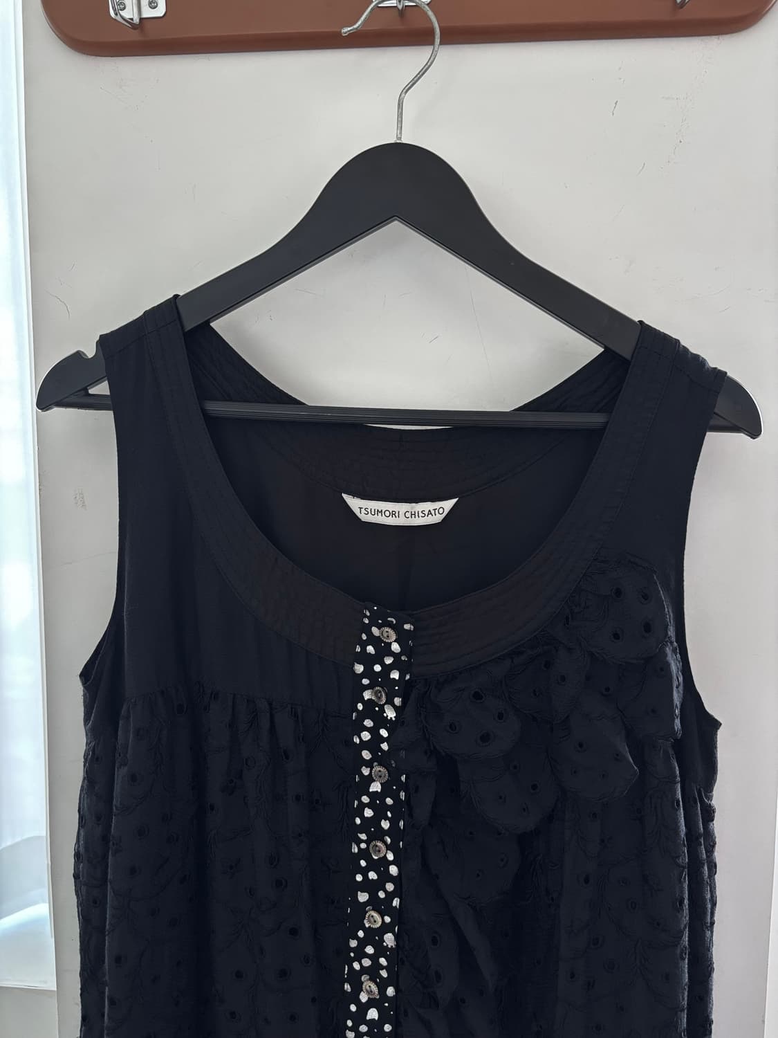 츠모리치사토 frill eyelet sleeveless 원피스 상품이미지5