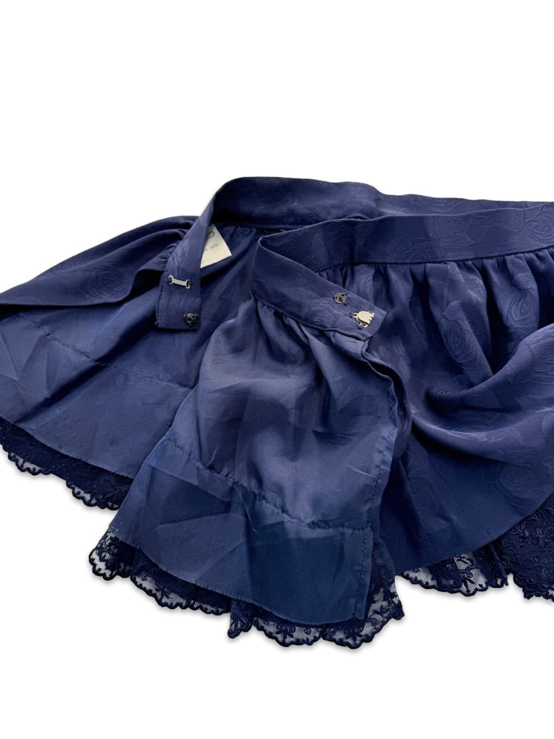 빈티지 딥블루 레이스 레이어드 스커트 상품이미지4