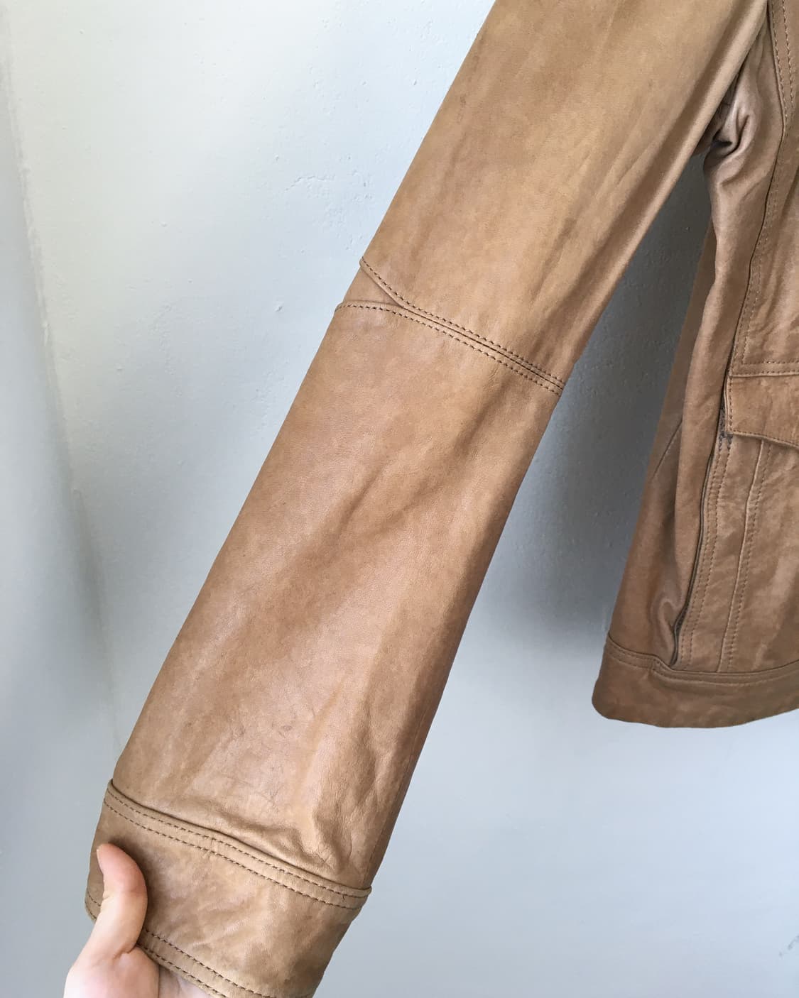 Lamb leather high neck multi pocket jack 상품이미지5