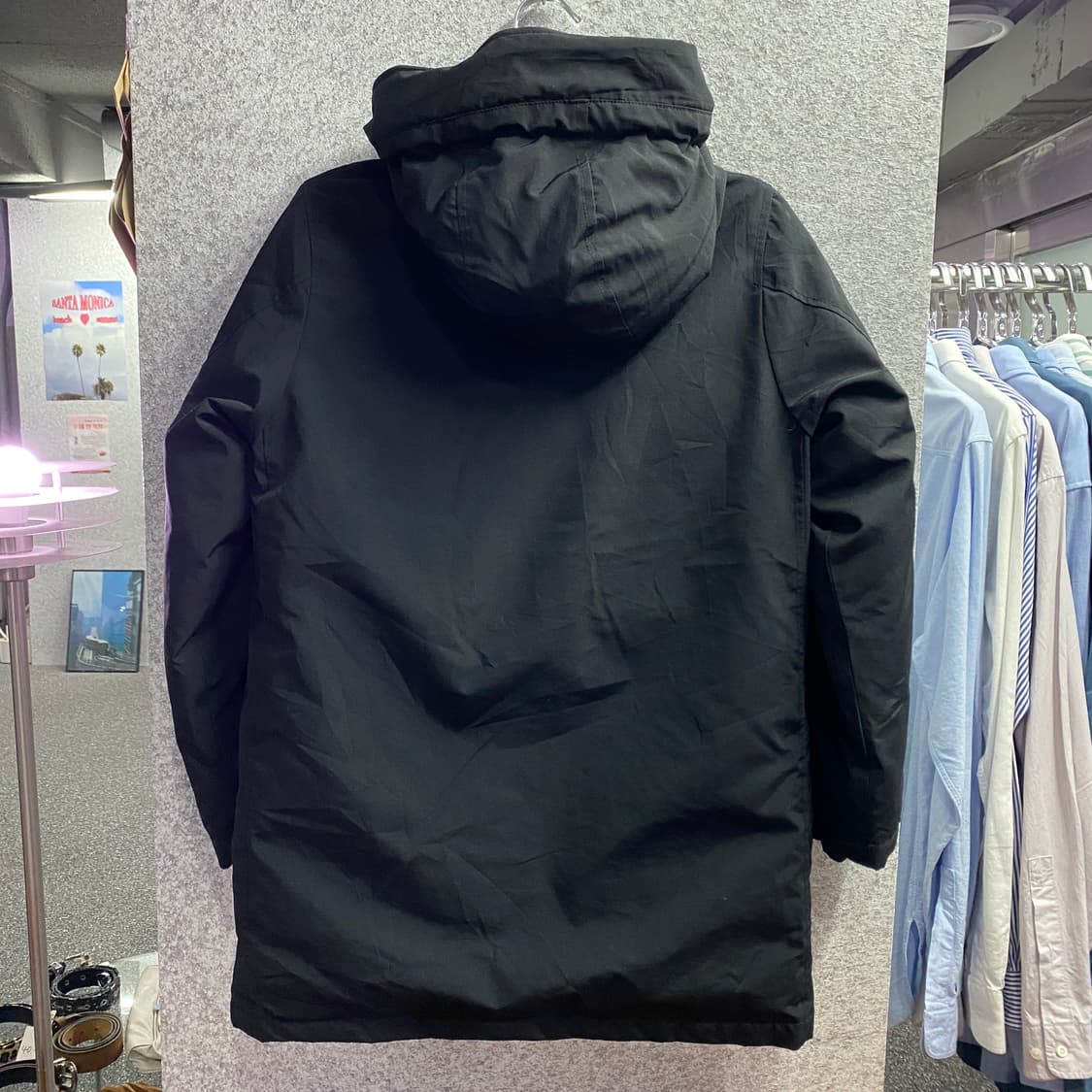 단톤 자수로고 투웨이 블랙 다운 롱패딩 B3563 상품이미지5