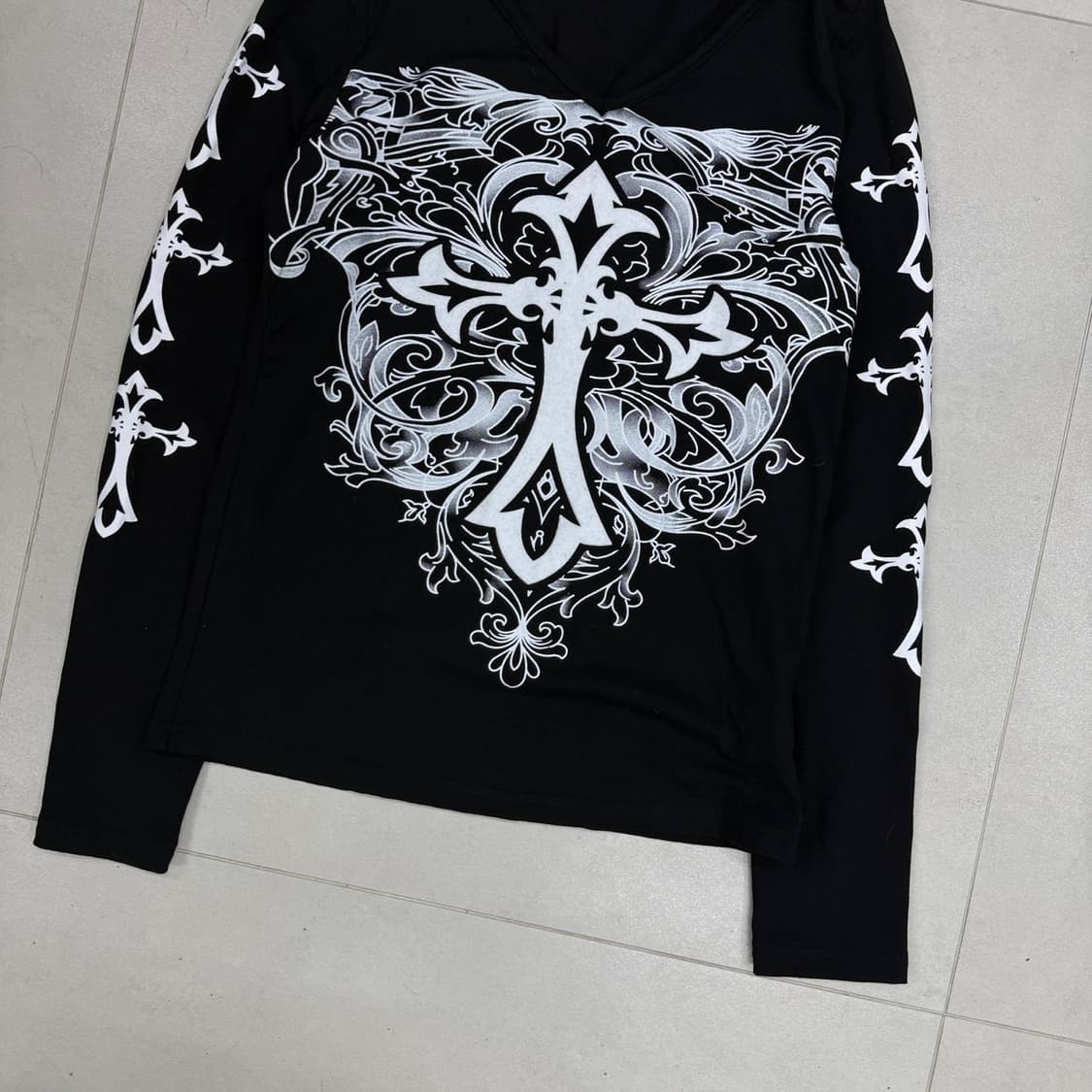 Gothic cross printing sleeve 상품이미지2
