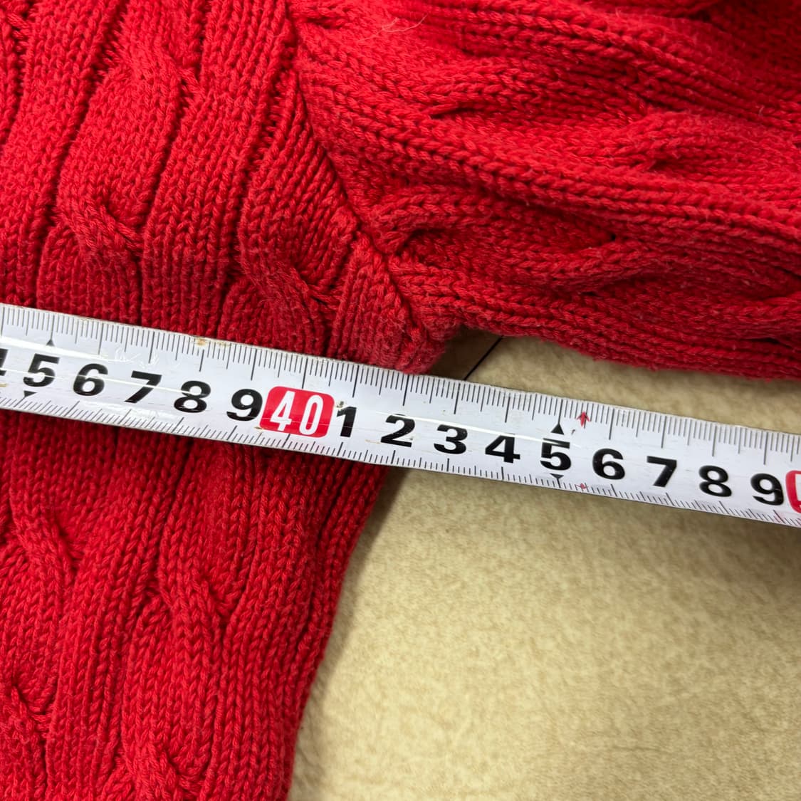 폴로 랄프로렌 포니 케이블 레드 니트 상품이미지5